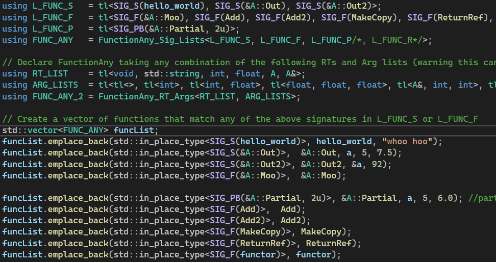 Project Dynamic functions library